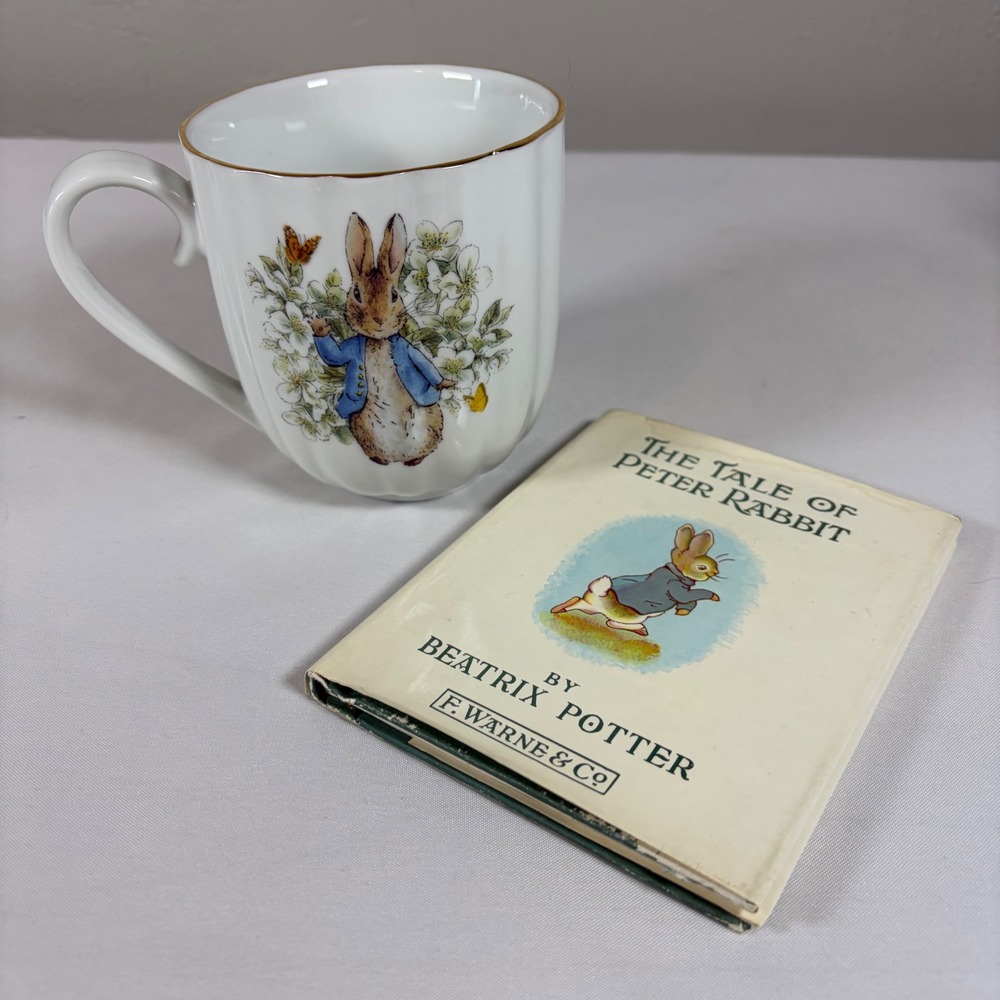 Beatrix Potter Peter Rabbit Mug & Book Gift Set Cottagecore‎ Nursery Decor Zrike